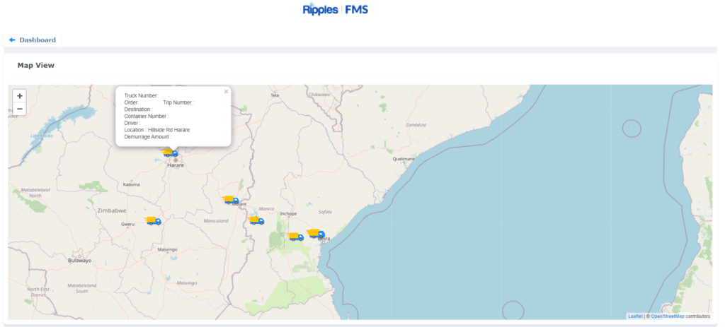 3 Tracking (Map View) - Ripples-FMS TMS software